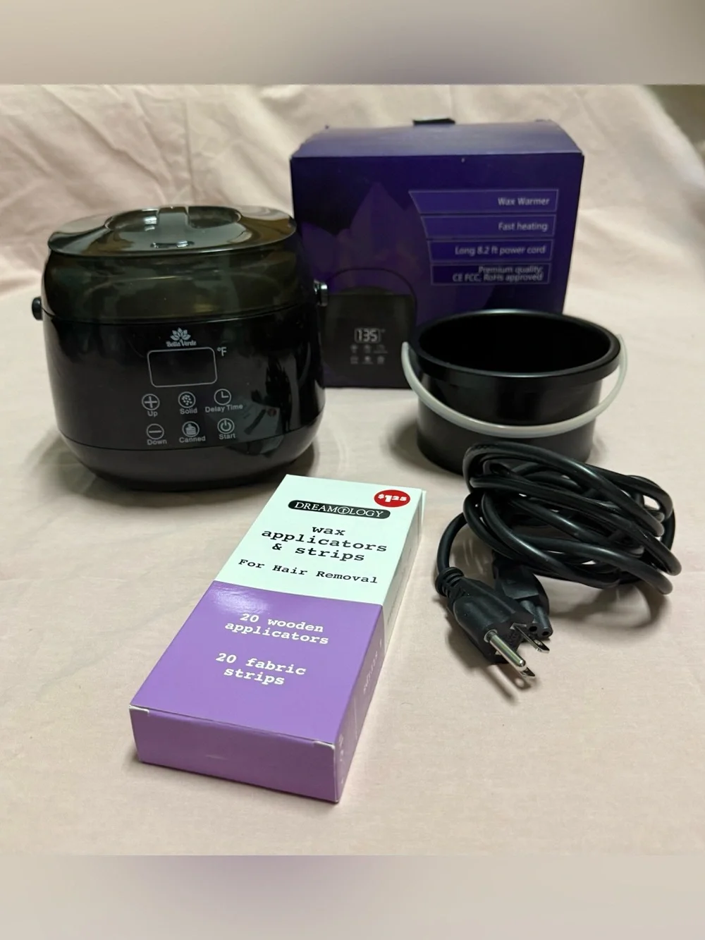 Wax Warmer Kit with Black Warmer & Accessories